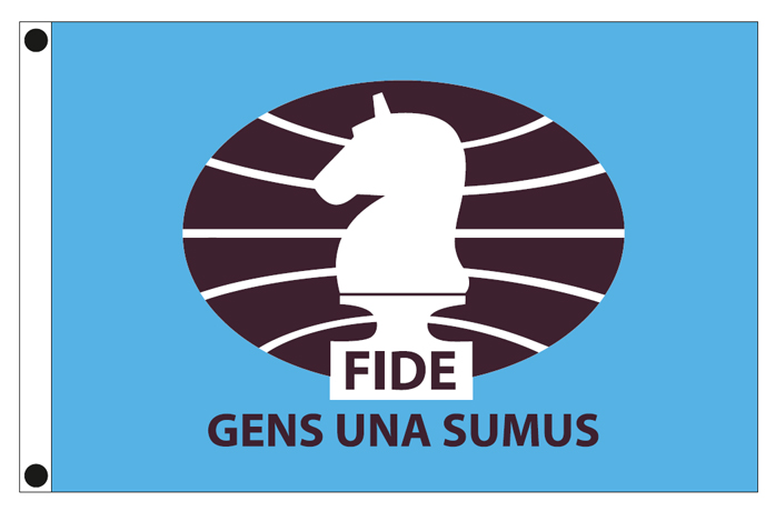 Διαφημιστική σημαία 150x100cm της Διεθνούς Σκακιστικής Ομοσπονδίας FIDE