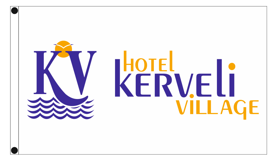 Διαφημιστικές σημαίες 150x90cm για την επιχείρηση KERVELI HOTEL