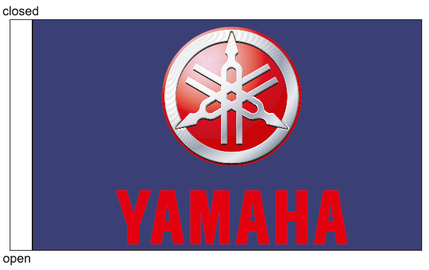 Διαφηιστική σημαία 26x15cm της YAMAHA