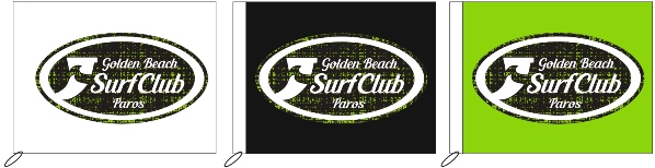 Διαφημιστικές σημαίες 100x80cm για το GOLDEN BEACH SURF CLUB