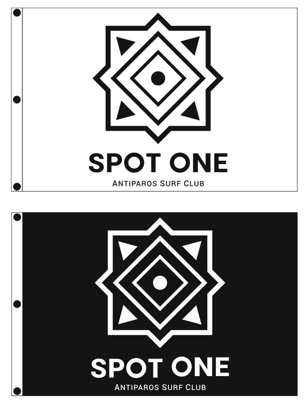 Διαφημιστικές σημαίες 150x100cm για το SURF CLUB ANTIPAROS SPOT ONE