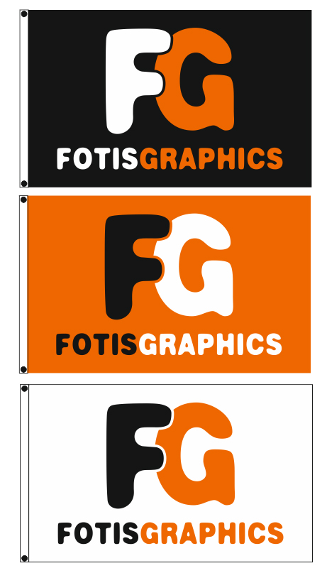 Διαφημιστικές εταιρικές σημαίες 200x125cm για την FOTIS GRAPHICS