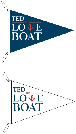 Σημαίες σκάφους 60x40cm THE LOVE BOAT