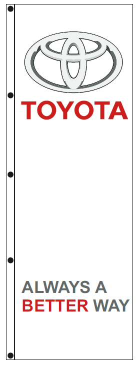 Διαφημιστικές σημαίες 100x300cm της εταιρείας TOYOTA